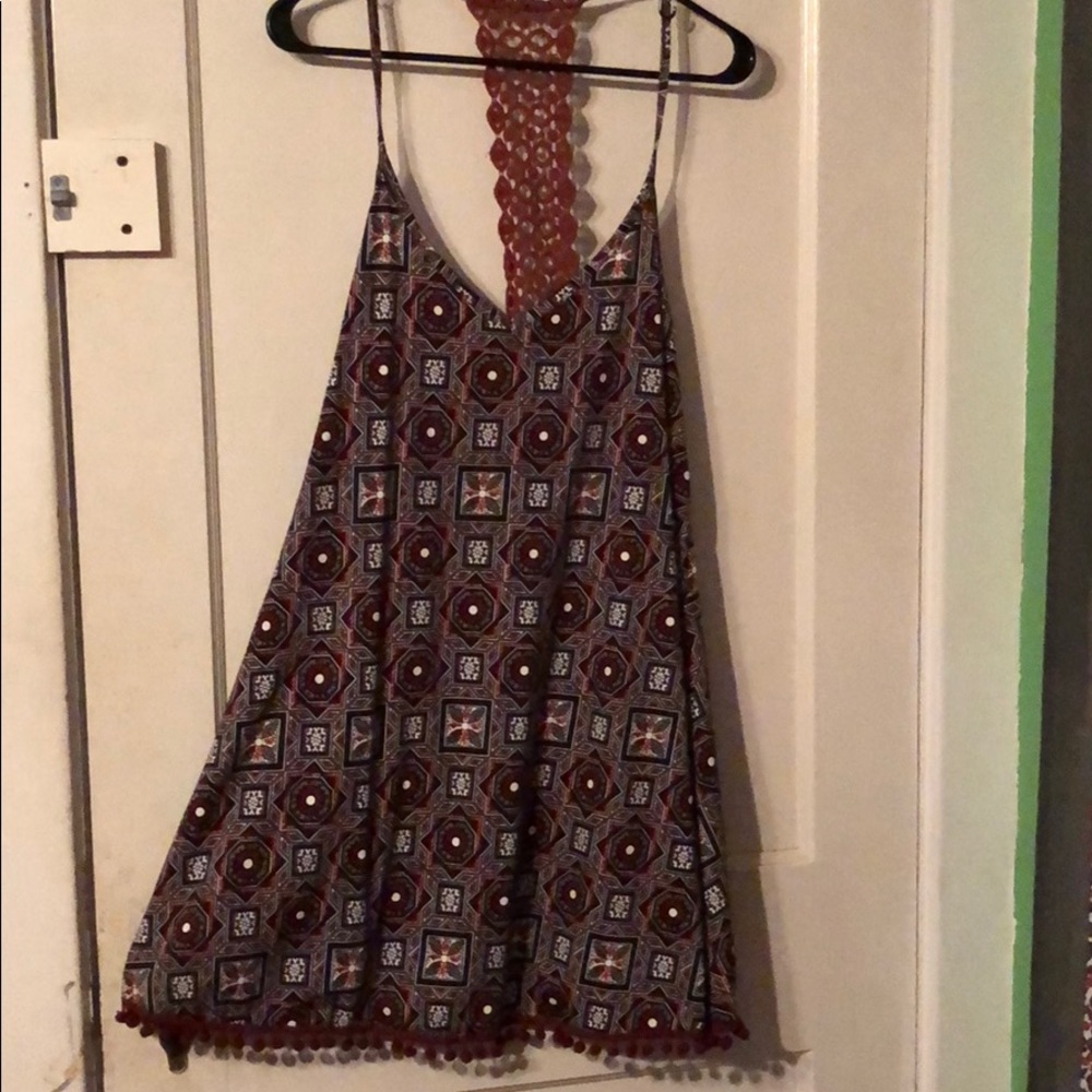 Printed ASOS dress with racerback